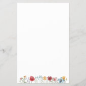 Anstrichene Aquarellfarben-Wildblume Schreibpapier Flyer (Hinten)