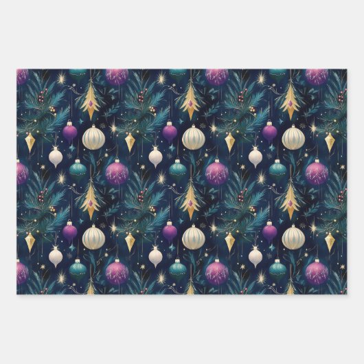 Anstrichene Baubles Geschenkwrap Geschenkpapier Set (Vorderseite 2)