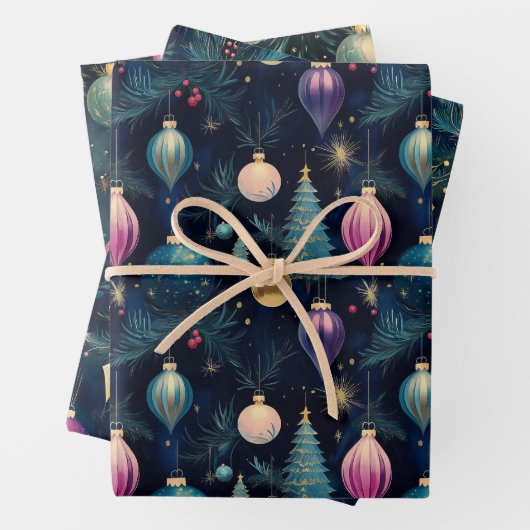 Anstrichene Baubles Geschenkwrap Geschenkpapier Set (Beispiel)