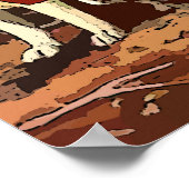 Anstrichene Beagles auf der Leinwand Poster (Ecke)