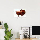 Anstrichene Bison Canvas Print Poster (Heimbüro)