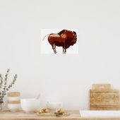 Anstrichene Bison Canvas Print Poster (Küche)