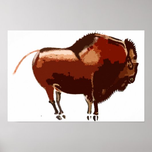 Anstrichene Bison Canvas Print Poster (Vorne)