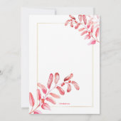 Anstrichene Blätter Foto Einladung (Rückseite)