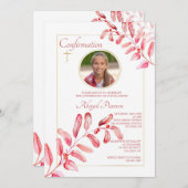 Anstrichene Blätter Foto Einladung (Vorne/Hinten)