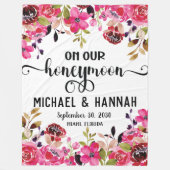 Anstrichene Blume auf unserer Flitterwoche Fleecedecke (Vorderseite)