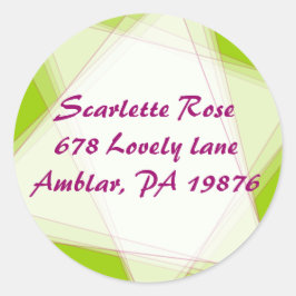 Anstrichene Blume Bar Bar Mitzvah Rückgabeaufklebe Runder Aufkleber