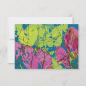 Anstrichene Blume Bar Bar Mitzvah Star Einladung (Rückseite)