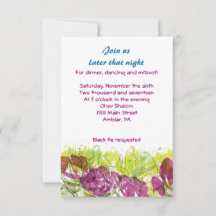 Anstrichene Blume Bar Bar Mitzvah Star Party Card