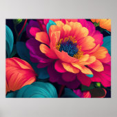 Anstrichene Blume Fett 4:3 Poster (Vorne)