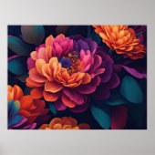 Anstrichene Blume Fett 4:3 Poster (Vorne)