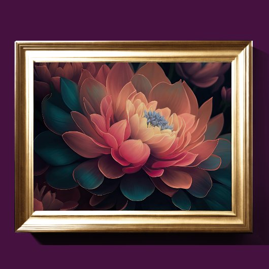 Anstrichene Blume Fett 4:3 Poster