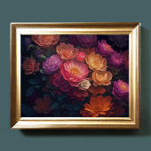 Anstrichene Blume Fett 4:3 Poster