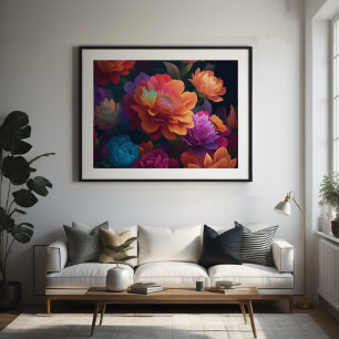 Anstrichene Blume Fett 4:3 Poster