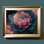 Anstrichene Blume Fett 4:3 Poster