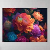 Anstrichene Blume Fett 4:3 Poster (Vorne)