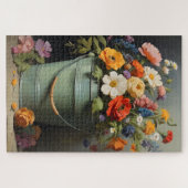 Anstrichene Blume in einem grünen Eimer Puzzle (Horizontal)