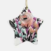 Anstrichene Blume Keramik Ornament (Rechts)