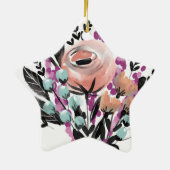 Anstrichene Blume Keramik Ornament (Hinten)