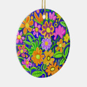 Anstrichene Blume Keramik Ornament (Rechts)