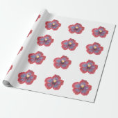 Anstrichene Blume Matte Wrapping Paper, 30 in x 2  Geschenkpapier (Ungerollt)