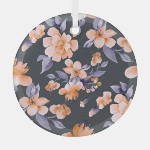 Anstrichene Blume Nahtloser Hintergrund Ornament Aus Glas