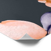 Anstrichene Blume Nahtloser Hintergrund Poster (Ecke)