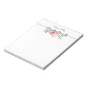 Anstrichene Blume Personalisiert Notizblock (Rotiert)