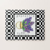 Anstrichene Blume, Psalm 118:24, Schachbrett hinte Puzzle (Horizontal)