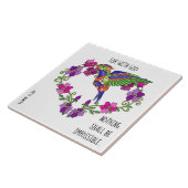 Anstrichene Blume, Vers von Luke 1:37 Fliese (Seite)