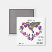 Anstrichene Blume, Vers von Luke 1:37 Magnet (Vorderseite/Rückseite)