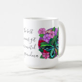 Anstrichene Blume, zum ersten Mal Oma-Kaffee-Tasse Kaffeetasse (VorderseiteRechts)