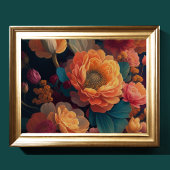 Anstrichene Bouquet aus Blume Fett 4:3 Poster