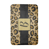 Anstrichene Cheetah Leopard Druckpunkte Gold Beige Badematte (Vorderseite Vertikal)