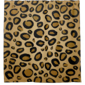 Anstrichene Cheetah Leopard Druckpunkte Gold Beige Duschvorhang (Vorderseite)