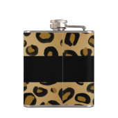 Anstrichene Cheetah Leopard Druckpunkte Gold Beige Flachmann (Rückseite)