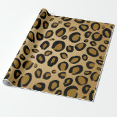 Anstrichene Cheetah Leopard Druckpunkte Gold Beige Geschenkpapier (Ungerollt)