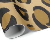 Anstrichene Cheetah Leopard Druckpunkte Gold Beige Geschenkpapier (Rolleneckpunkt)