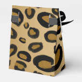 Anstrichene Cheetah Leopard Druckpunkte Gold Beige Geschenkschachtel (Rückseite)