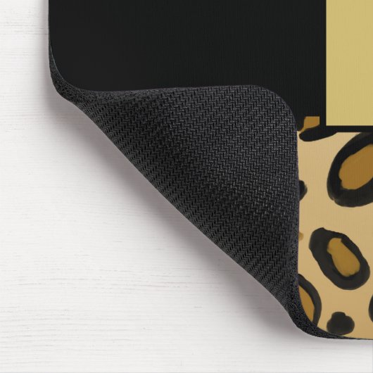 Anstrichene Cheetah Leopard Druckpunkte Gold Beige Mousepad (Ecke)