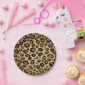 Anstrichene Cheetah Leopard Druckpunkte Gold Beige Pappteller (Party)