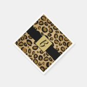 Anstrichene Cheetah Leopard Druckpunkte Gold Beige Serviette (Ecke)