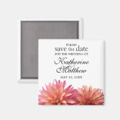 Anstrichene Dahlia-Blume in Rosa Speichern Sie das Magnet (Vorderseite/Rückseite)