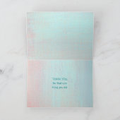 Anstrichene Dankeschön-Karte (anpassbar) Dankeskarte (Innenseite)