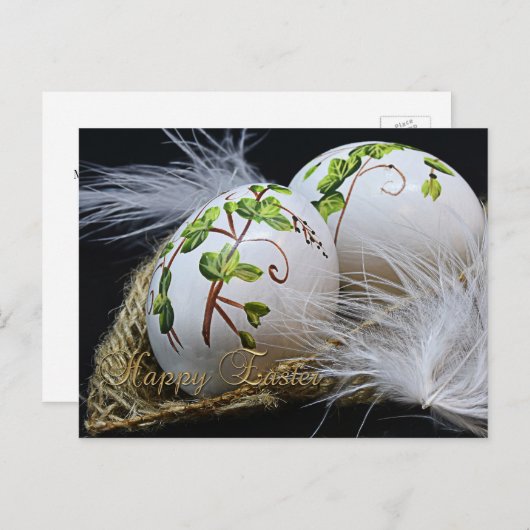 Anstrichene Eier Happy Oaster Postkarte (Vorne/Hinten)