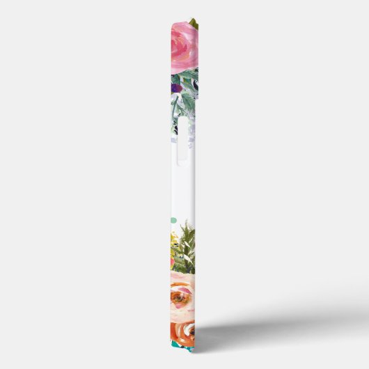 Anstrichene Floral Monogram iPhone Case (Rückseite / Rechts)