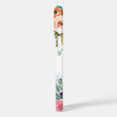 Anstrichene Floral Monogram iPhone Case (Rückseite / Links)