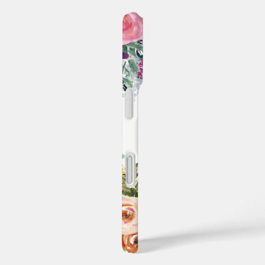 Anstrichene Floral Monogram iPhone Case (Rückseite / Rechts)