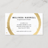 Anstrichene goldene Kreislaufakupunktur, Heiler, W Visitenkarte (Rückseite)