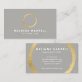 Anstrichene goldene Kreislaufakupunktur, Wellness  Visitenkarte (Vorne/Hinten)